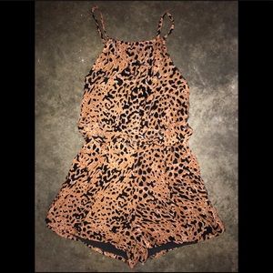 Velvet accent romper with low back